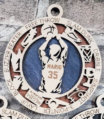 Customizable Basketball Ornament