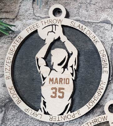 Customizable Basketball Ornament