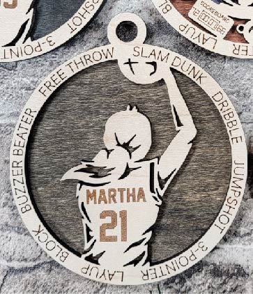 Customizable Basketball Ornament