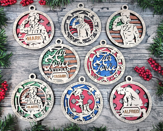 Customizable Air Force/Military Ornament