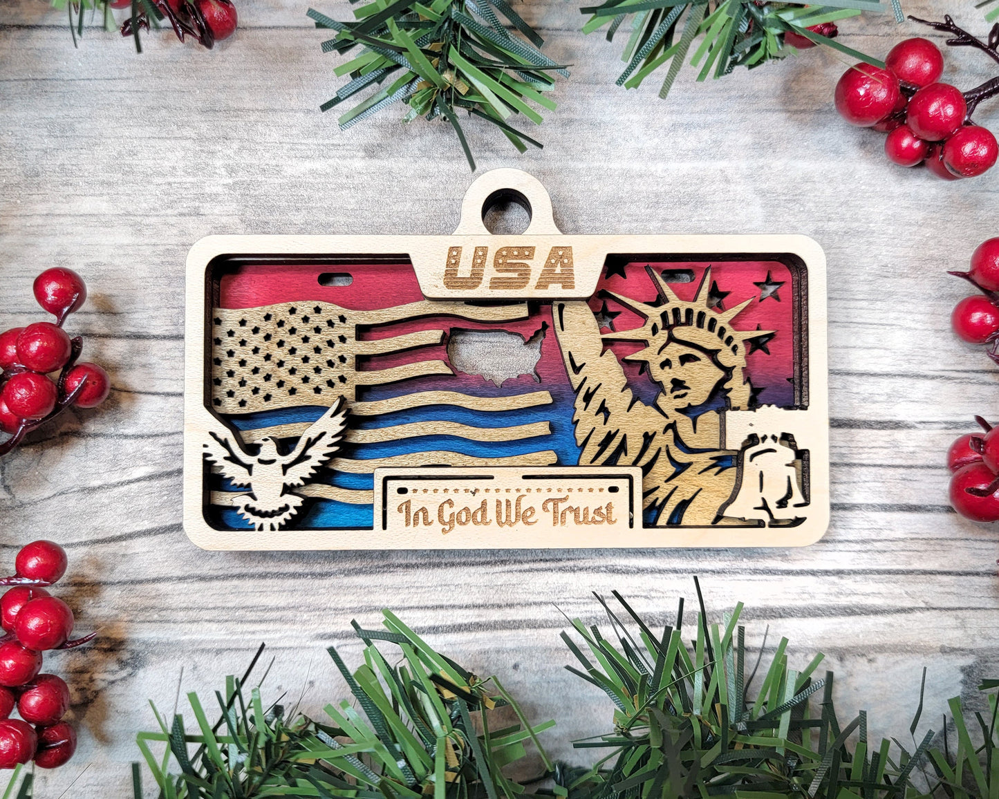 Customizable U.S.A. Ornament