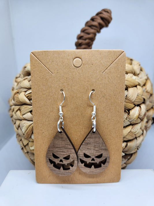 Shaka Brands | Laser Cut | Halloween Earrings *Jack-o Lantern*
