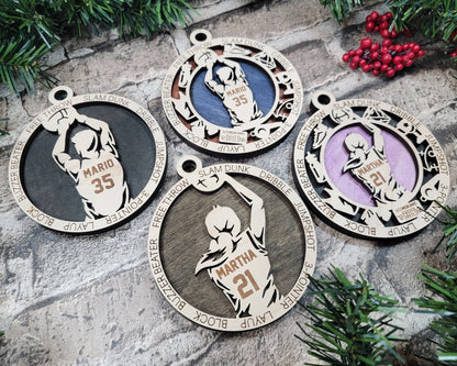 Customizable Basketball Ornament