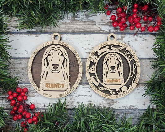 Customizable Afghan Hound Ornament