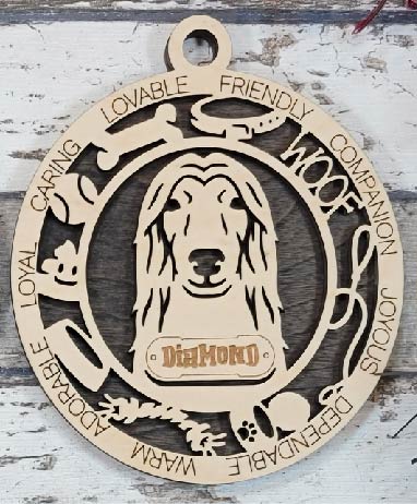 Customizable Afghan Hound Ornament