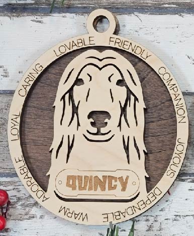 Customizable Afghan Hound Ornament