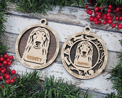 Customizable Afghan Hound Ornament