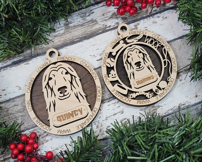 Customizable Afghan Hound Ornament