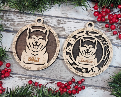 Customizable Akita Inu Ornament