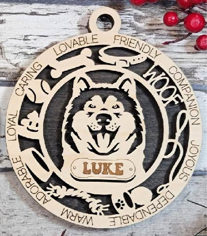 Customizable Alaskan Malanute Ornament