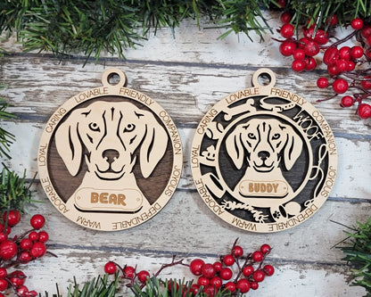 Customizable American Foxhound Ornament