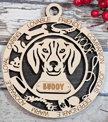 Customizable American Foxhound Ornament