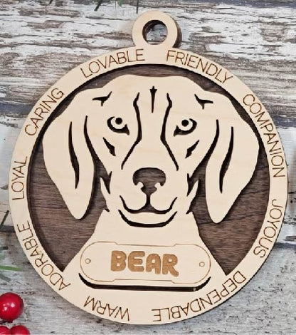 Customizable American Foxhound Ornament