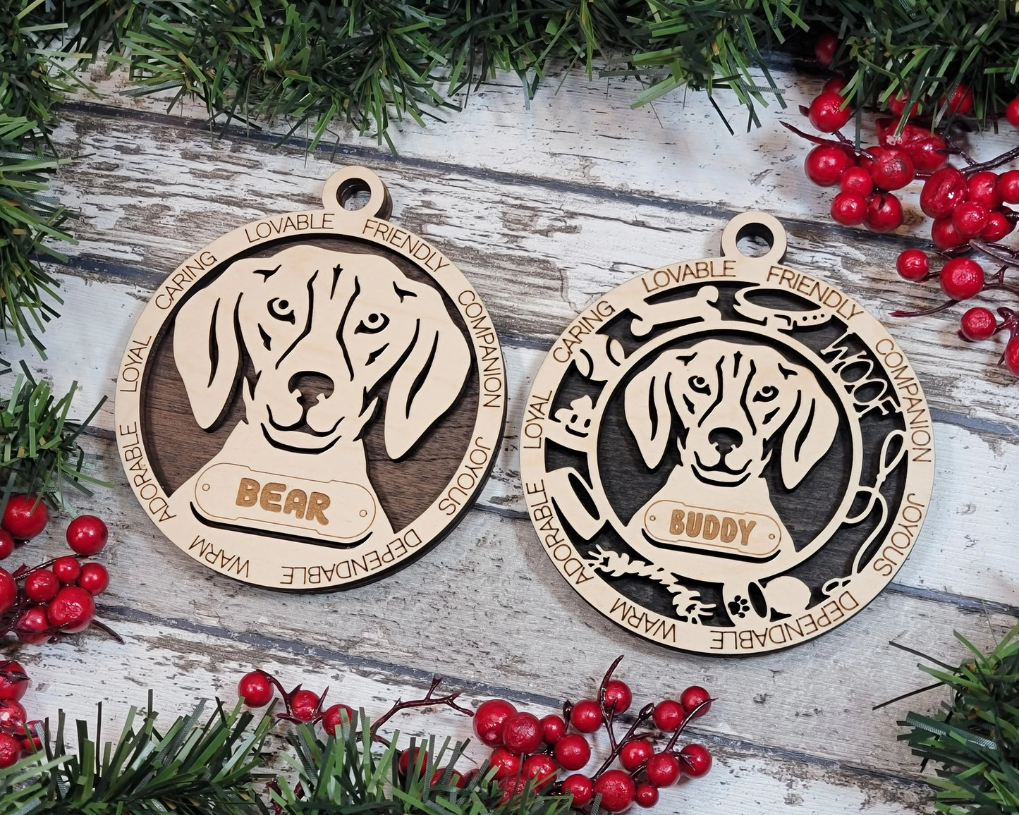 Customizable American Foxhound Ornament