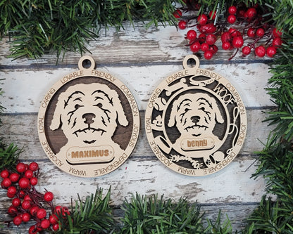 Customizable Aussie Doodle Ornament