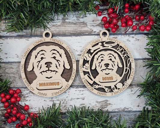 Customizable Aussie Doodle Ornament