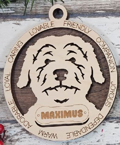 Customizable Aussie Doodle Ornament