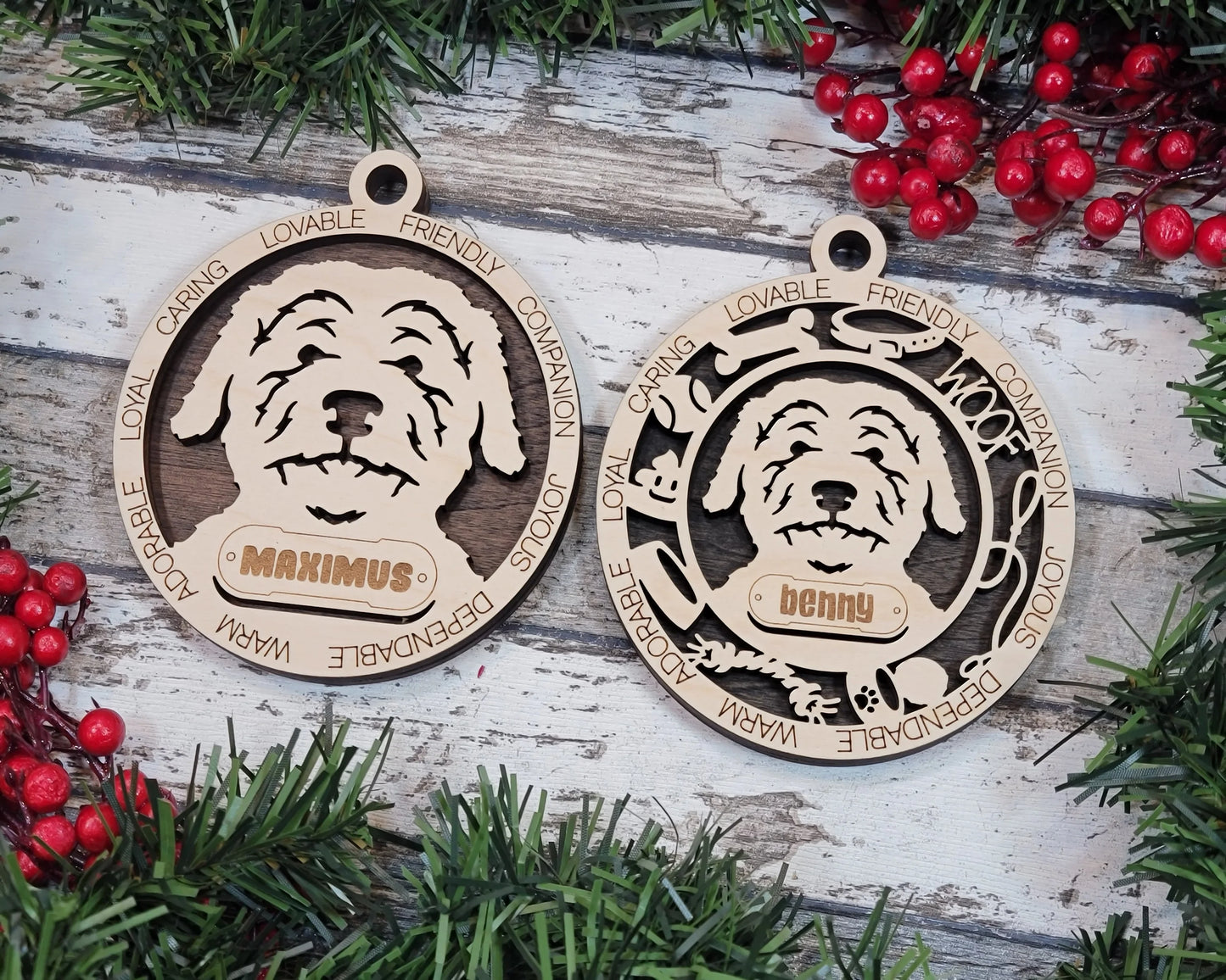 Customizable Aussie Doodle Ornament