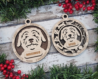 Customizable Aussie Doodle Ornament