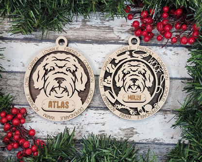 Customizable Australian Doodle Ornament