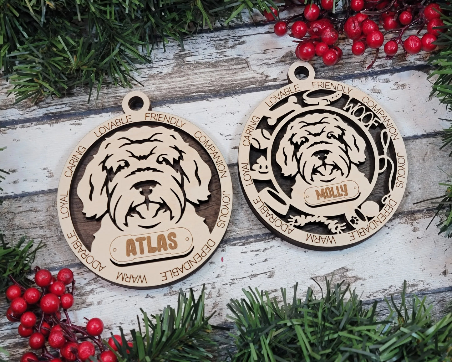 Customizable Australian Doodle Ornament