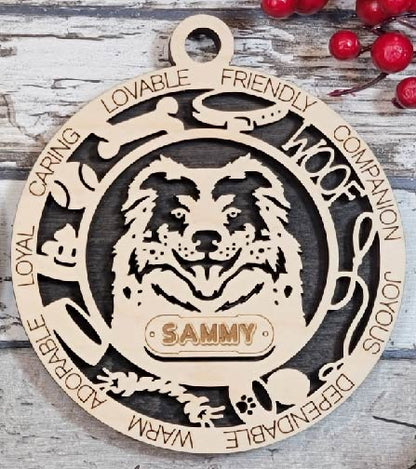 Customizable Australian Shepherd Ornament