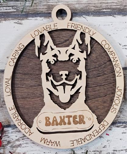 Customizable Belgian Malinois Ornament