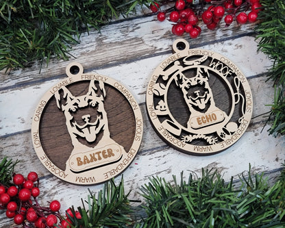 Customizable Belgian Malinois Ornament