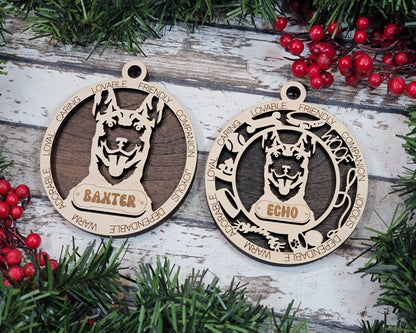 Customizable Belgian Malinois Ornament