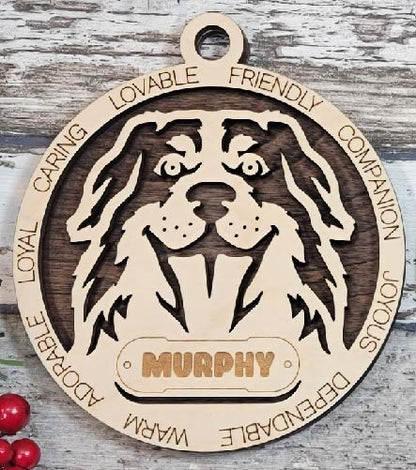 Customizable Bernese Mountain Dog Ornament