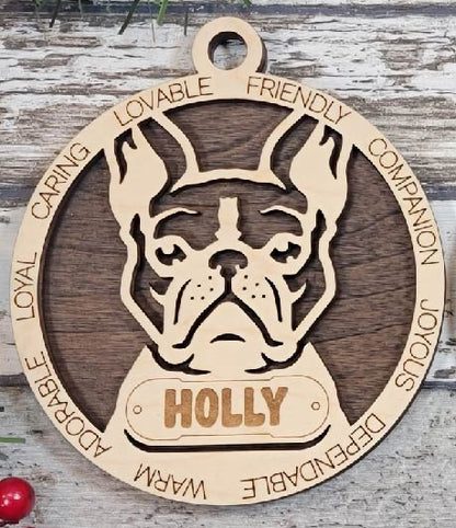 Customizable Boston Terrier Ornament