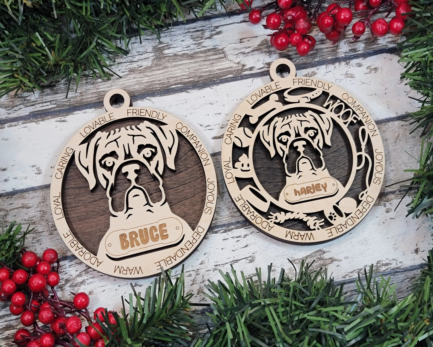 Customizable Boxer Ornament