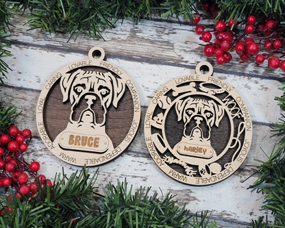 Customizable Boxer Ornament