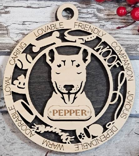 Customizable Bull Terrier Ornament