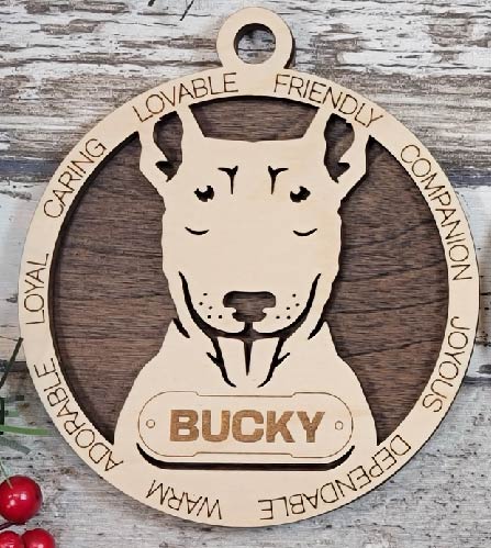 Customizable Bull Terrier Ornament