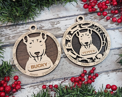 Customizable Bull Terrier Ornament