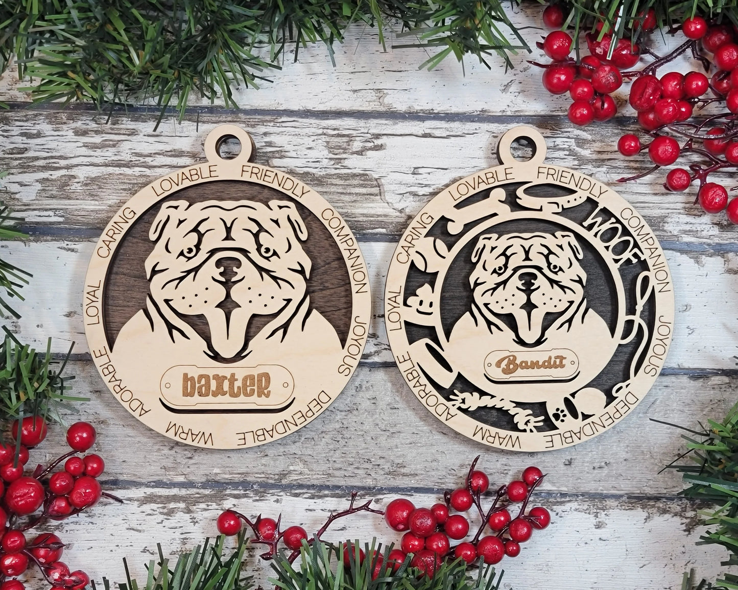 Customizable Bulldog Ornament