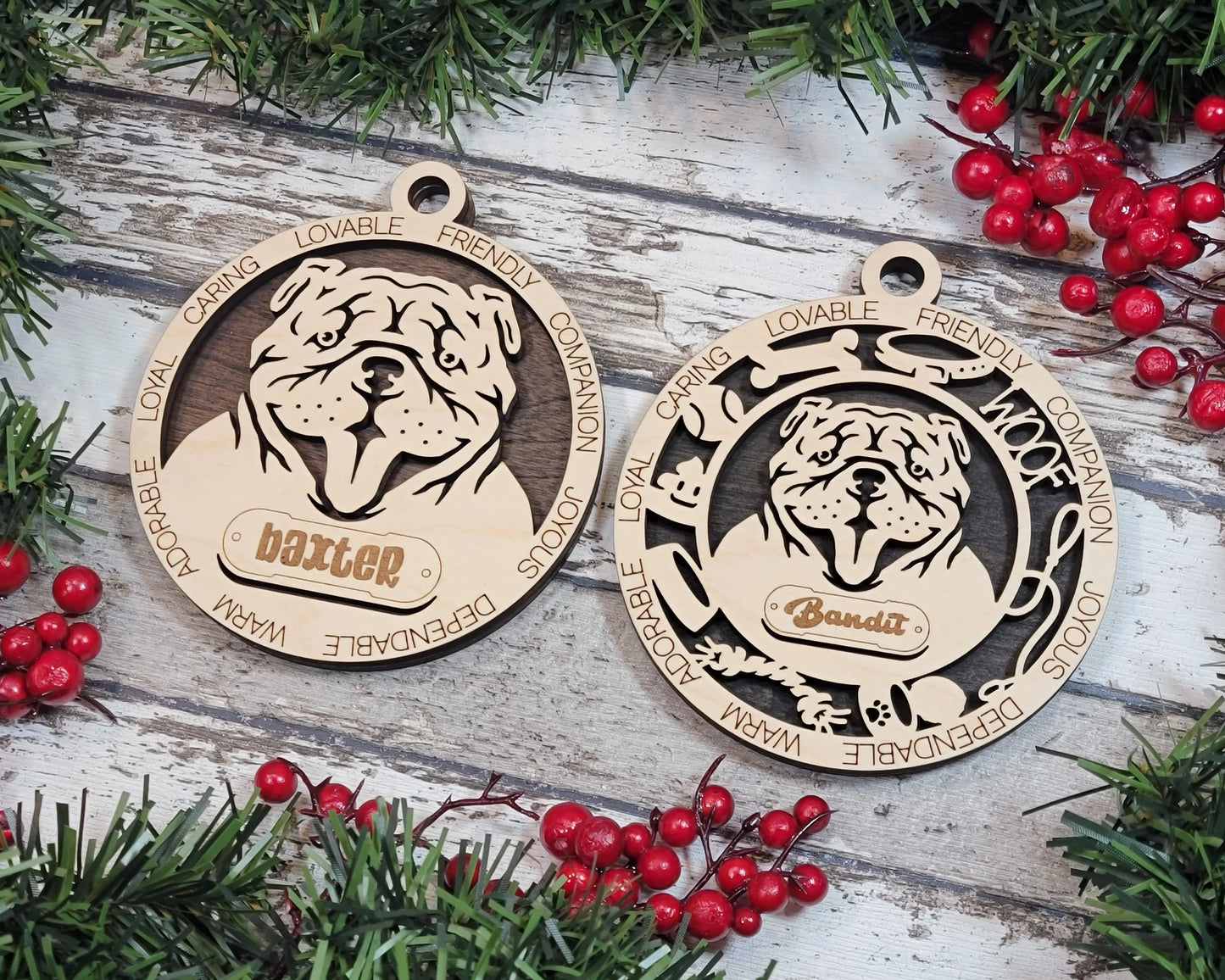 Customizable Bulldog Ornament