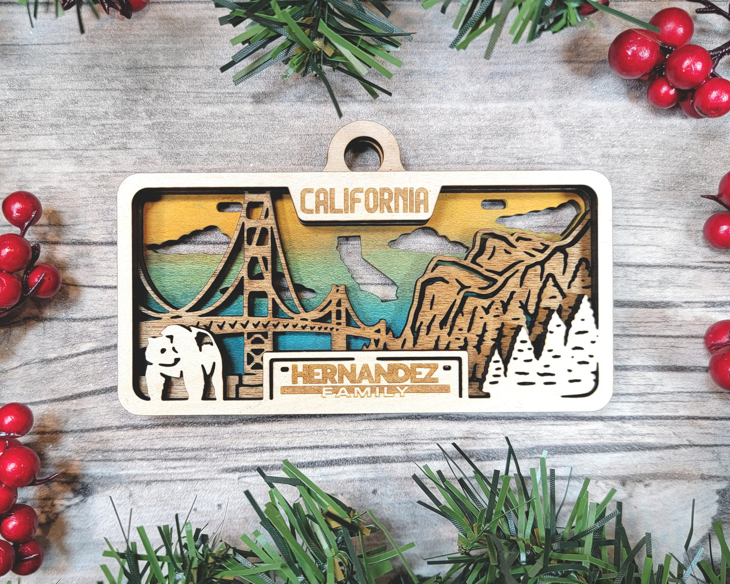 Customizable California Ornament