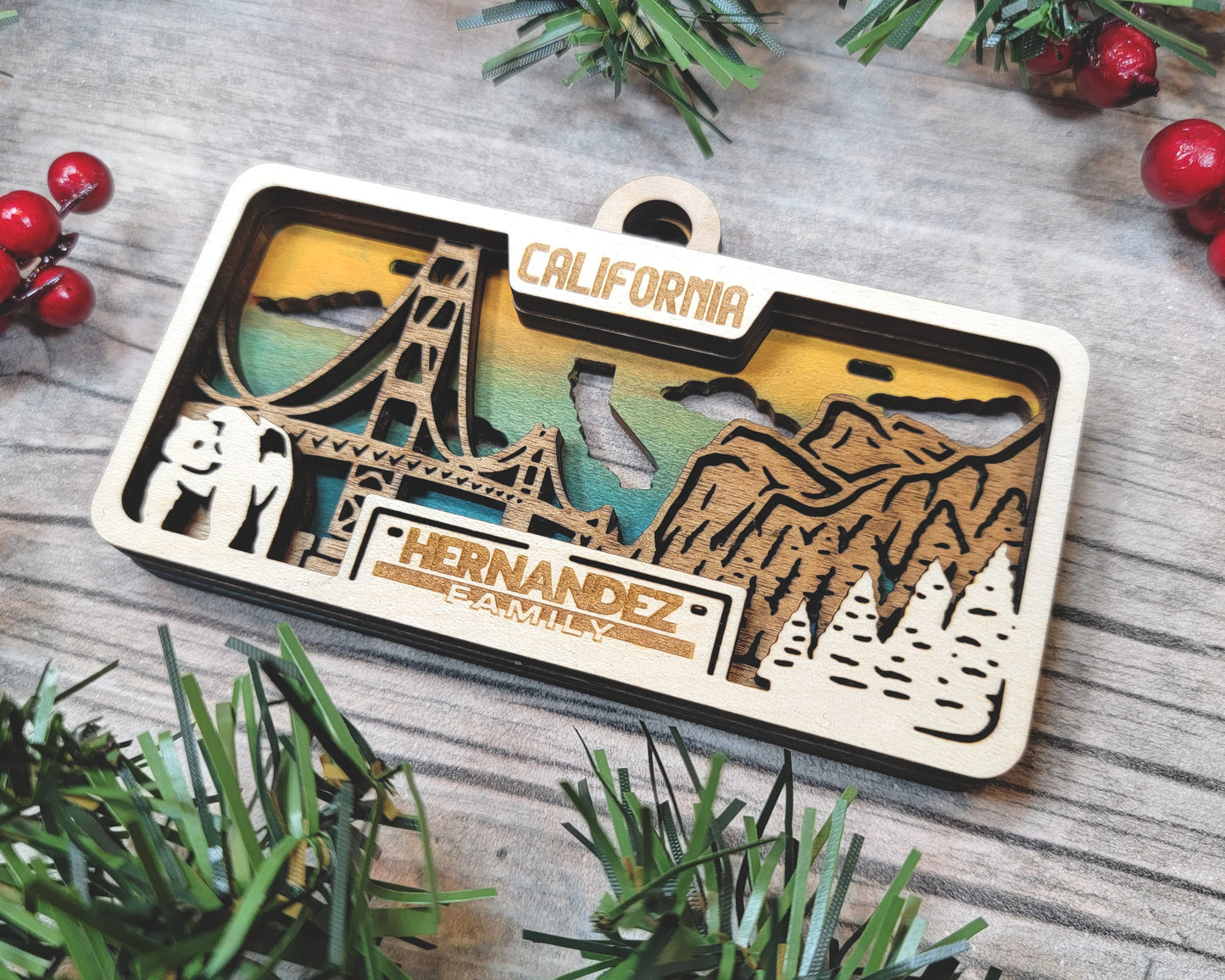 Customizable California Ornament