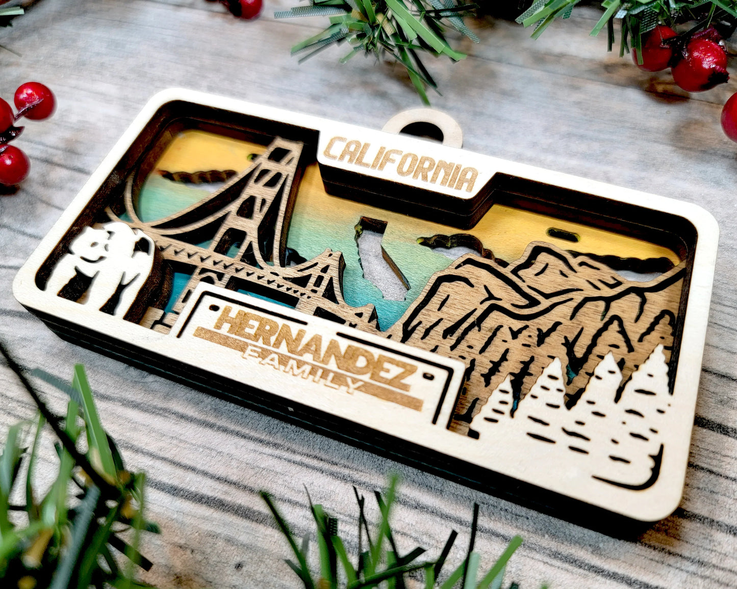 Customizable California Ornament