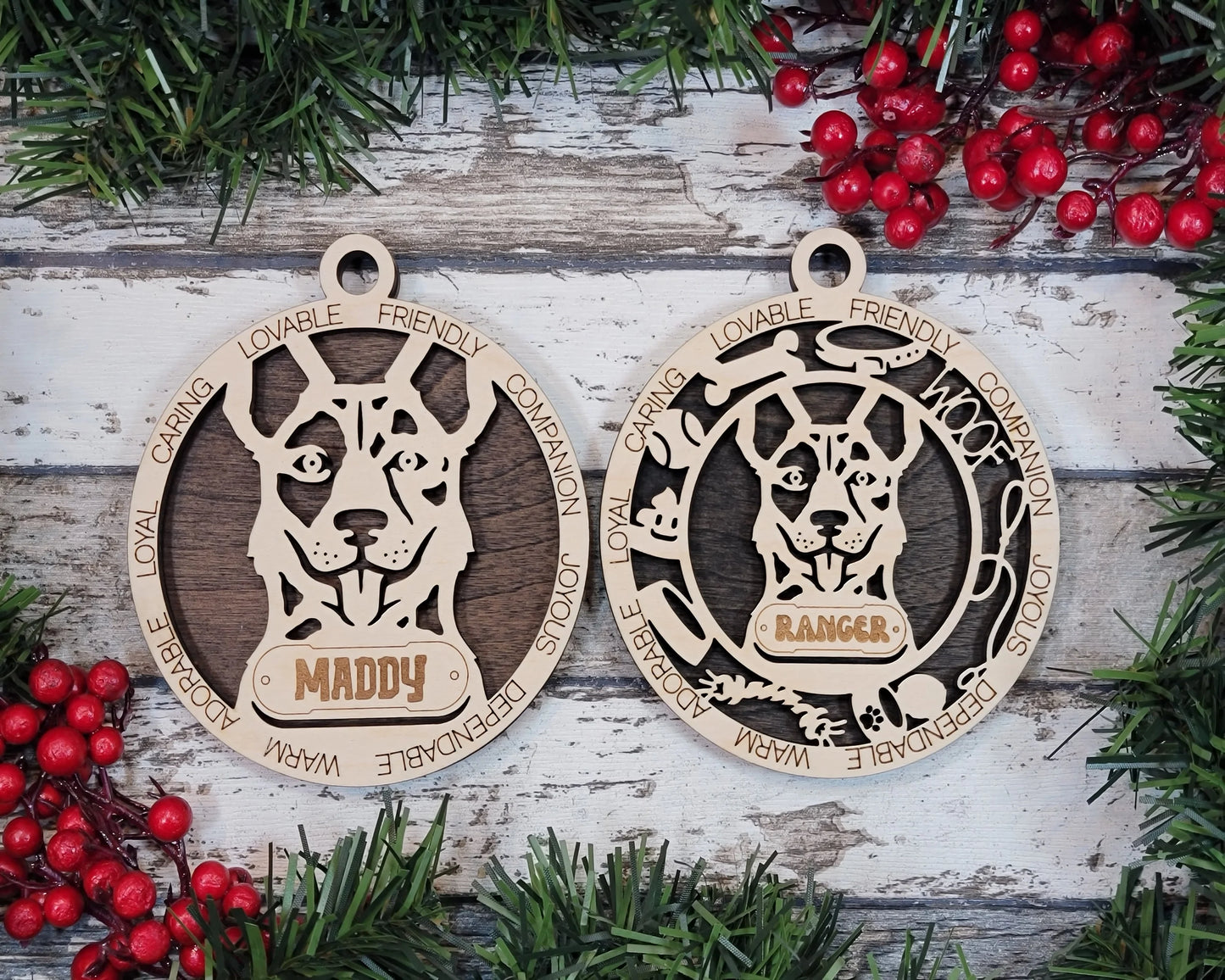 Customizable Cattle Dog Ornament