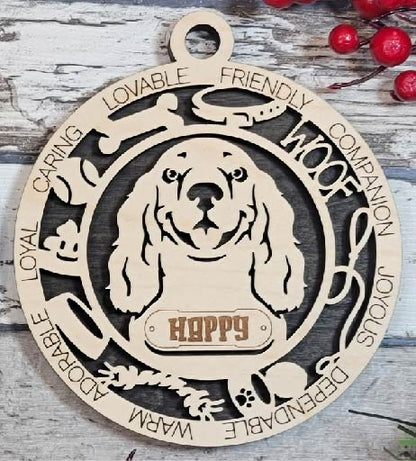 Customizable Cocker Spaniel Ornament