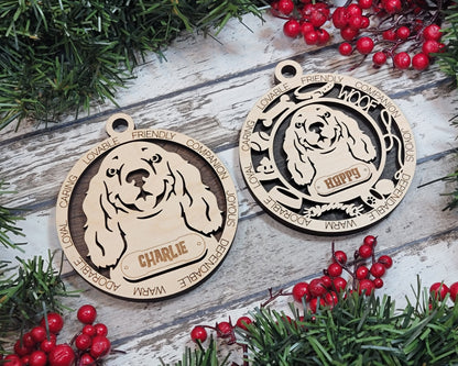 Customizable Cocker Spaniel Ornament