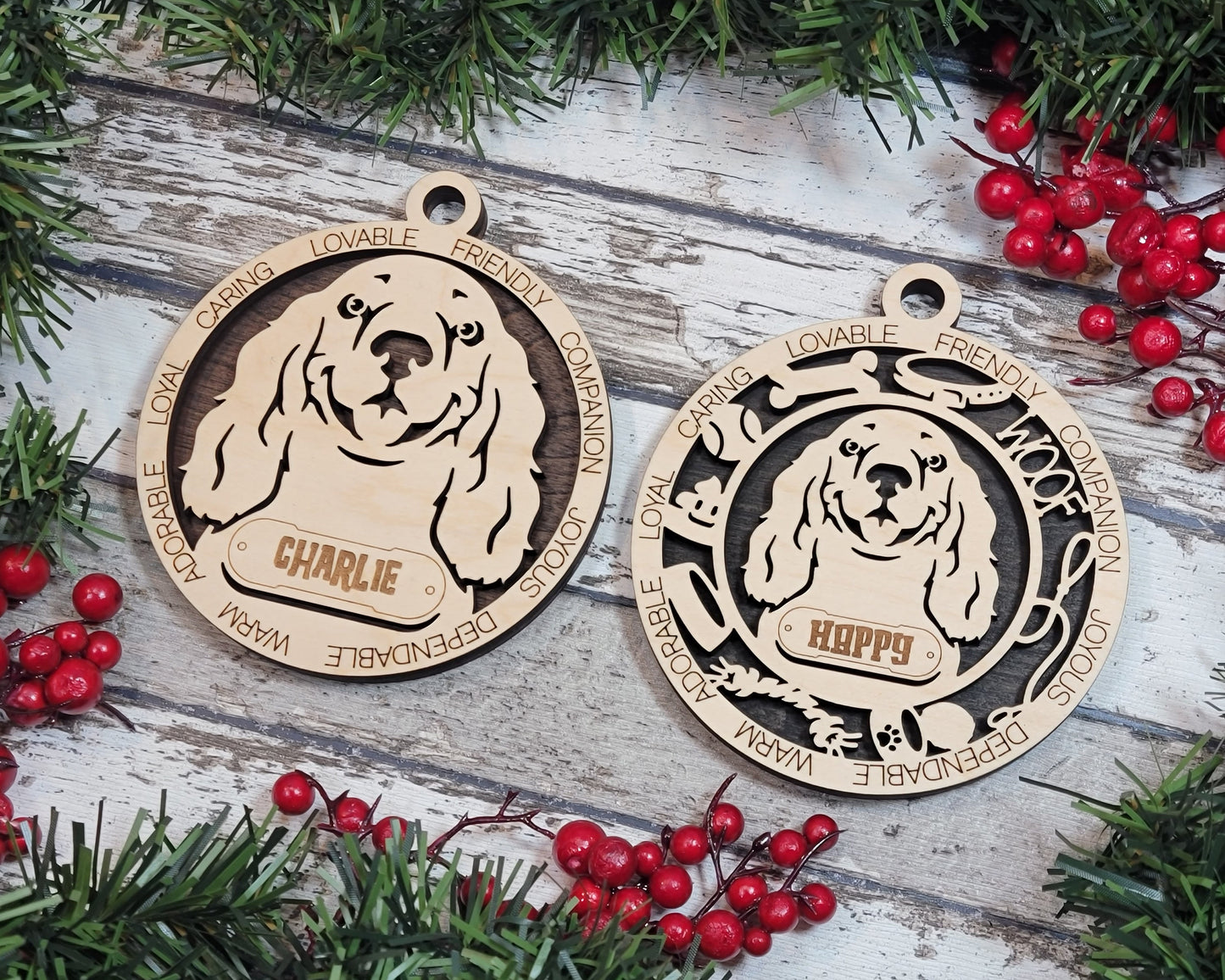 Customizable Cocker Spaniel Ornament