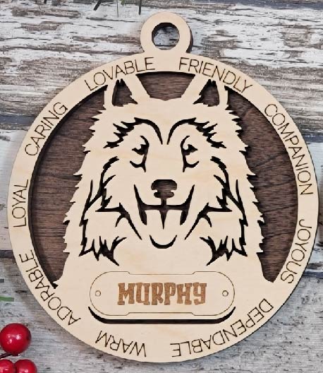 Customizable Collie Ornament