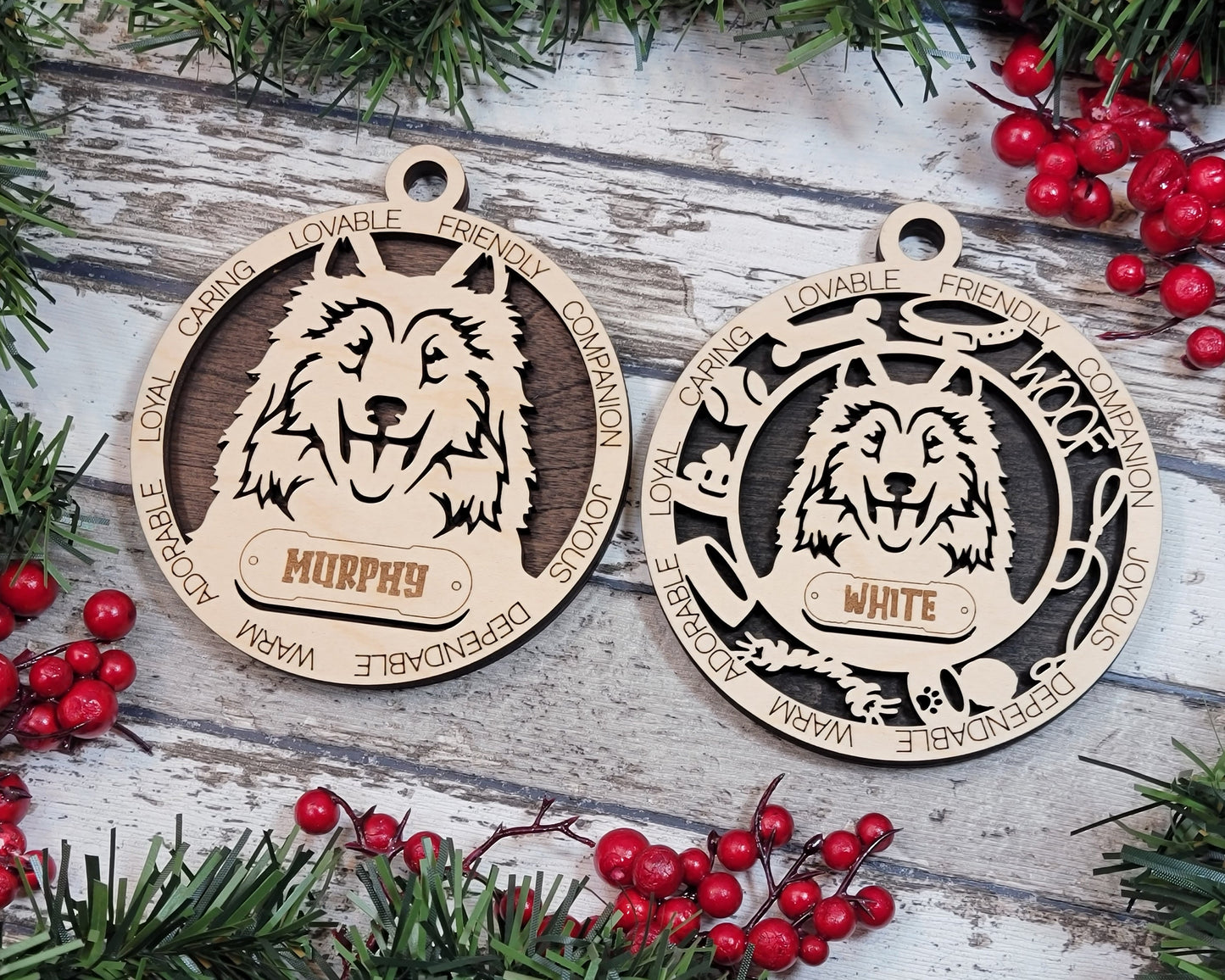 Customizable Collie Ornament