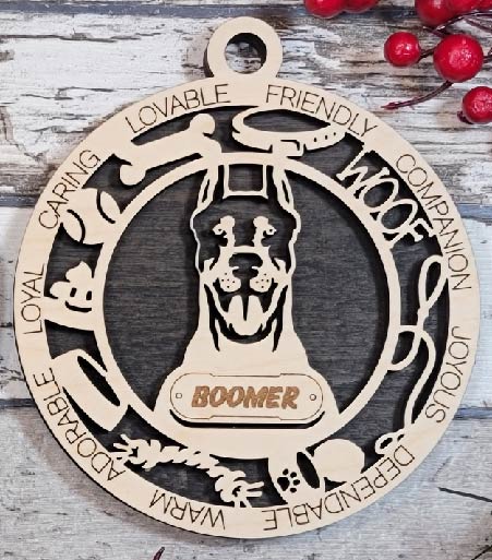 Customizable Doberman Pinscher Ornament