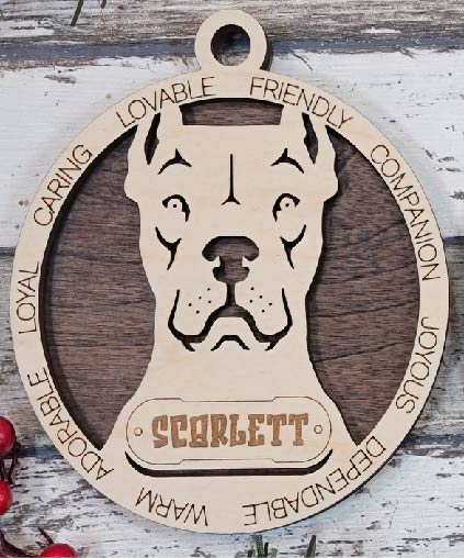 Customizable Dogo Argentino Ornament