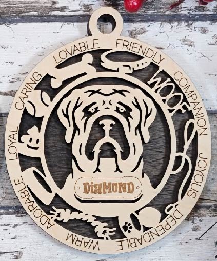 Customizable English Mastiff Ornament